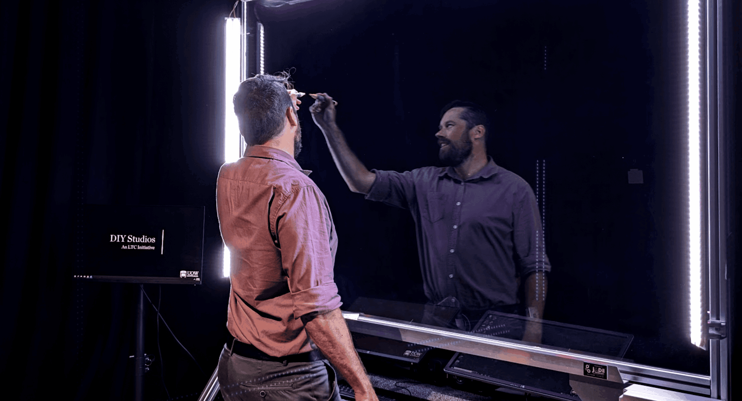 Person using the lightboard
